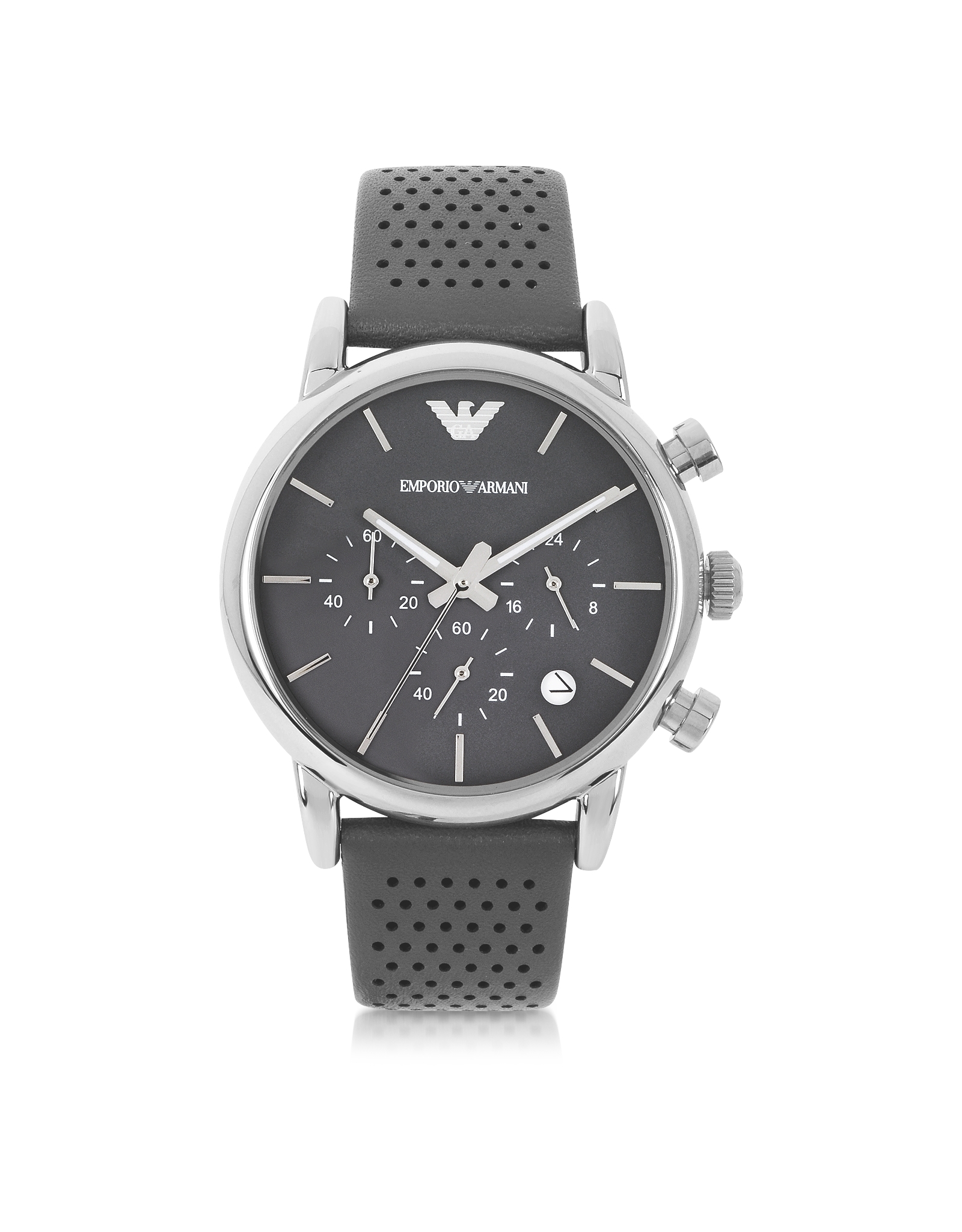 Lyst - Emporio Armani Classic Chronograph Dial and Leather Strap Mens ...