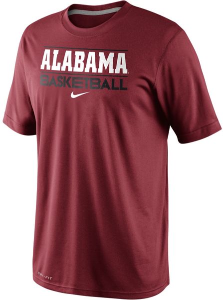 Nike Men'S Alabama Crimson Tide Team Issue Basketball Practice Dri-Fit ...