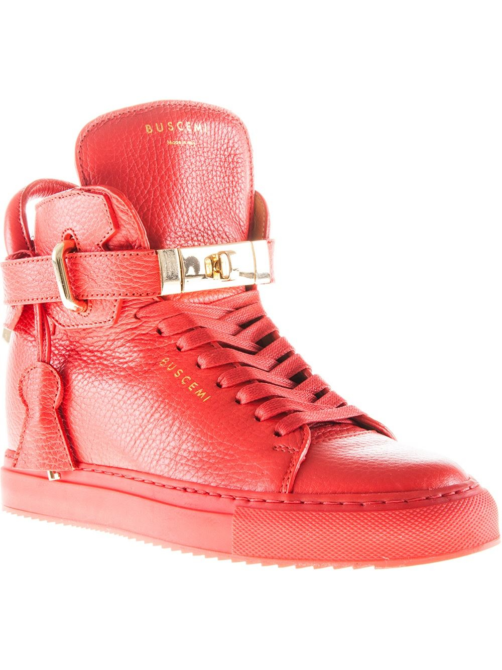 Buscemi 100mm High-Top Sneakers in Red | Lyst