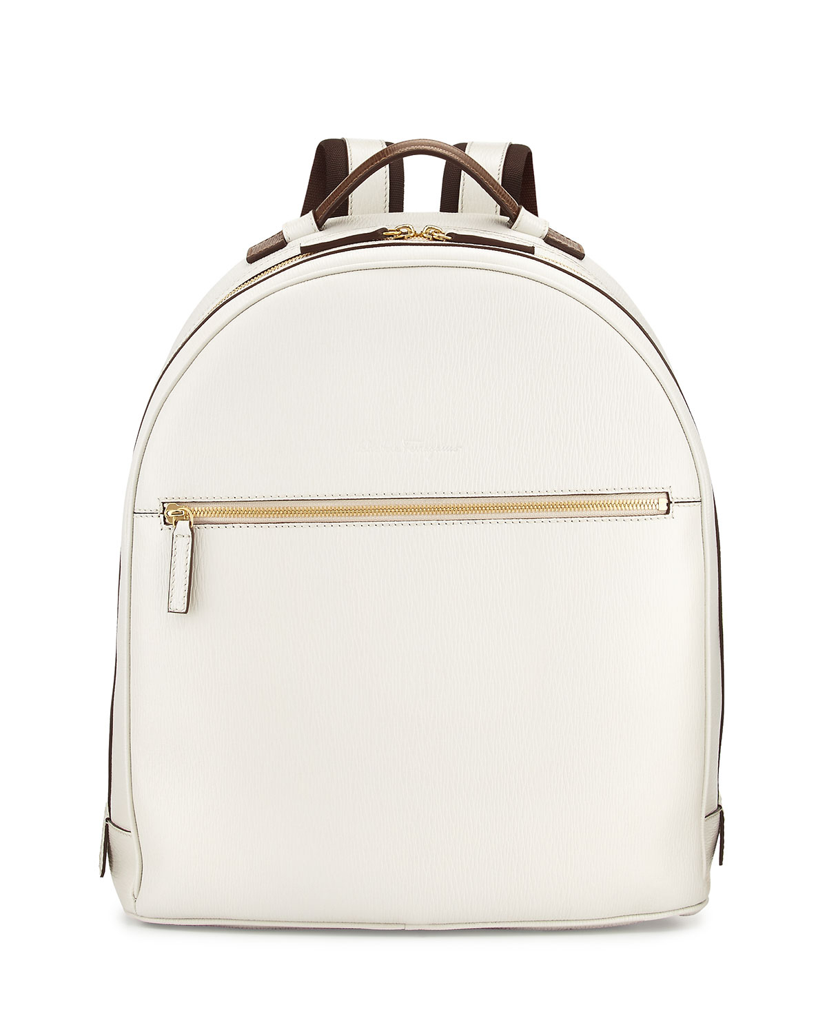 Lyst Ferragamo Revival Stamped Leather Backpack in White
