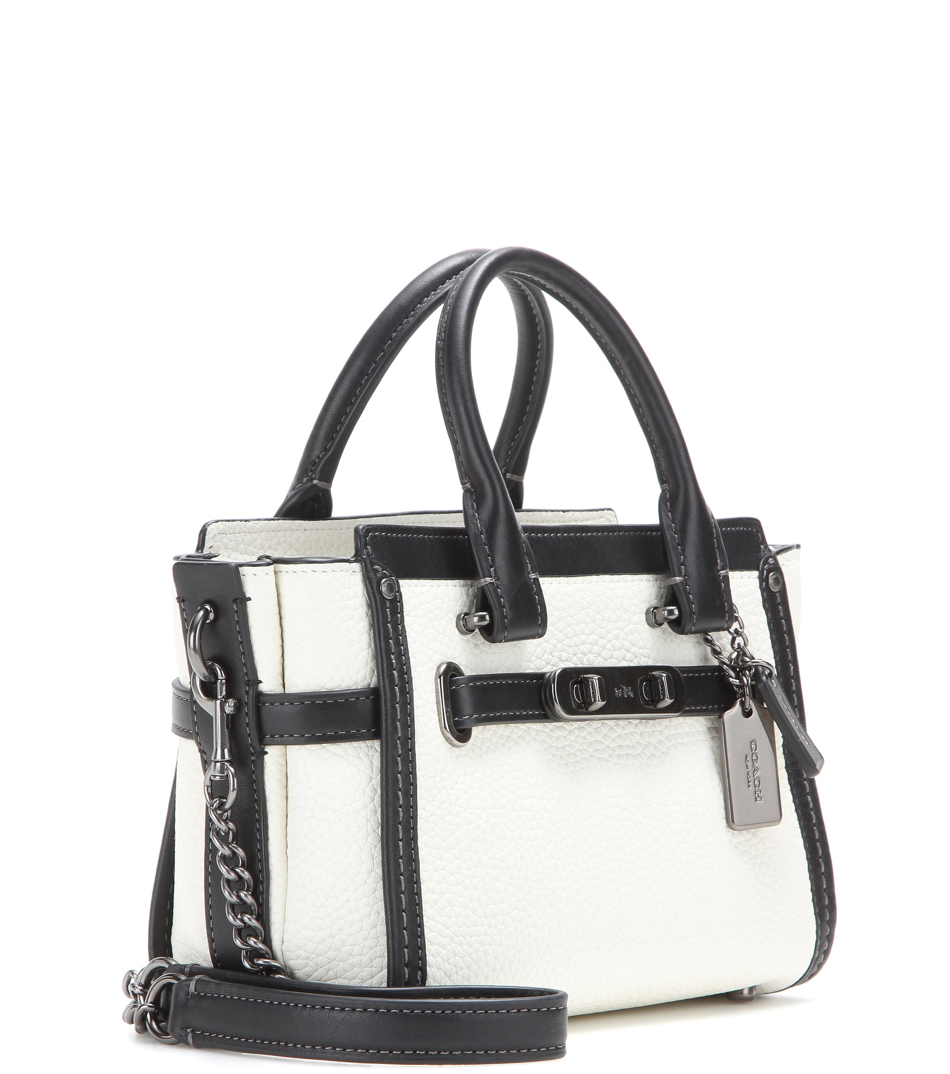 Coach Leather Shoulder Bag in White | Lyst