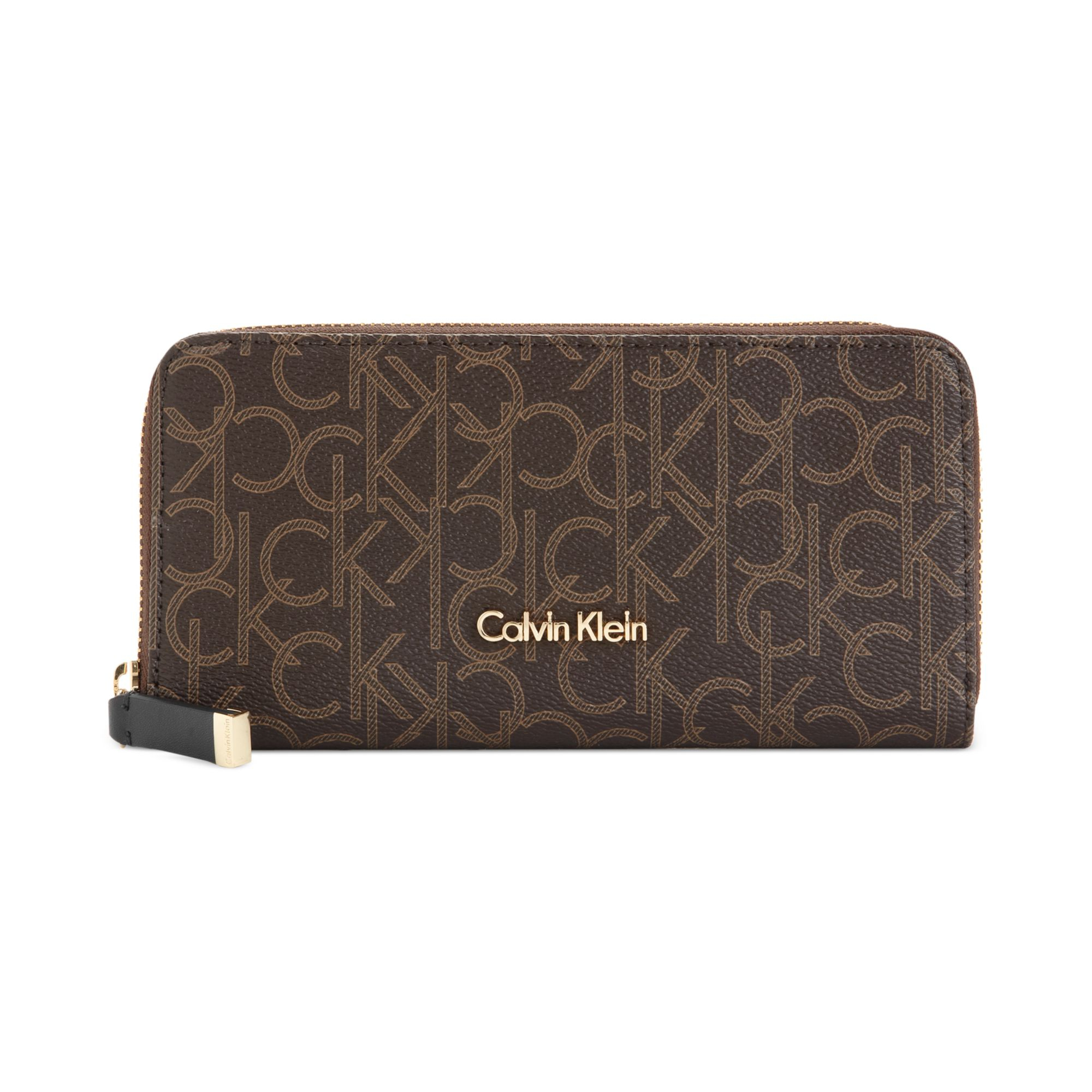 Calvin Klein Monogram Wallet in Brown (Brown/Khaki/Camel) | Lyst