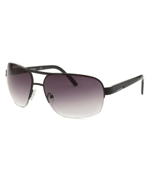 Kenneth Cole Reaction Mens Aviator Black Sunglasses in Black for Men | Lyst