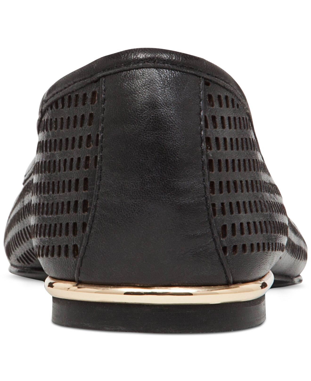 vince camuto black leather flats