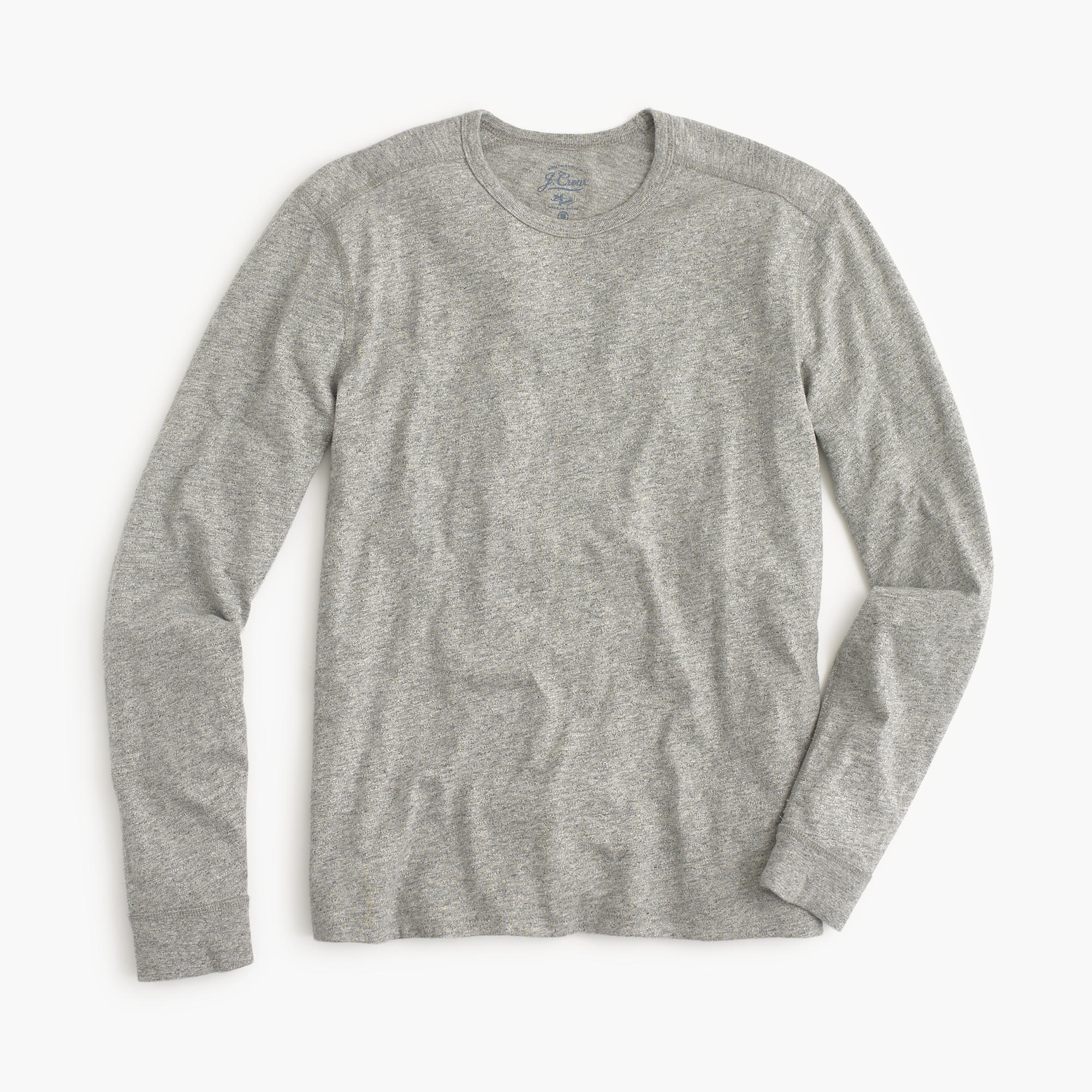 J.crew Long-sleeve Textured Cotton T-shirt in Gray for Men (hthr tin ...