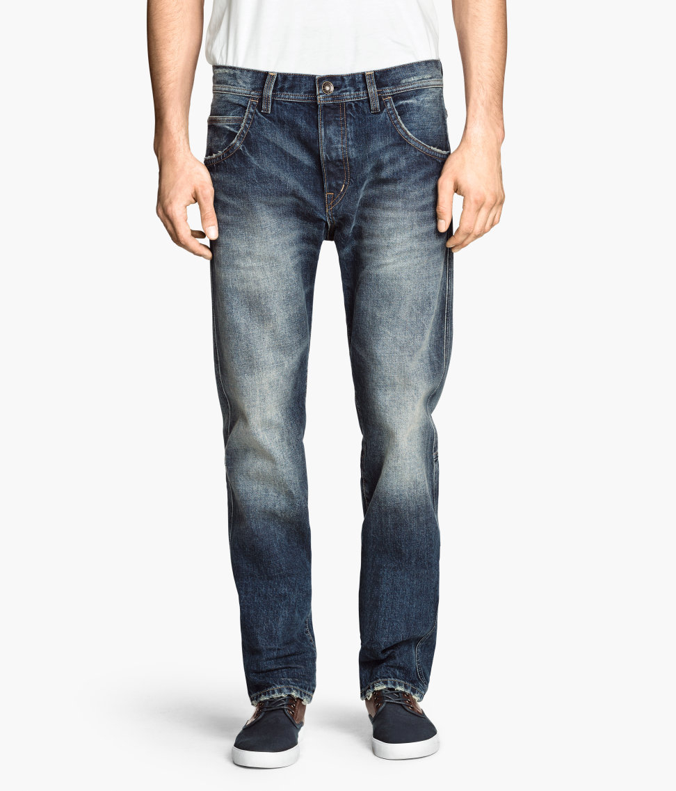 H&m Straight Regular Jeans in Blue for Men (Dark denim blue) | Lyst