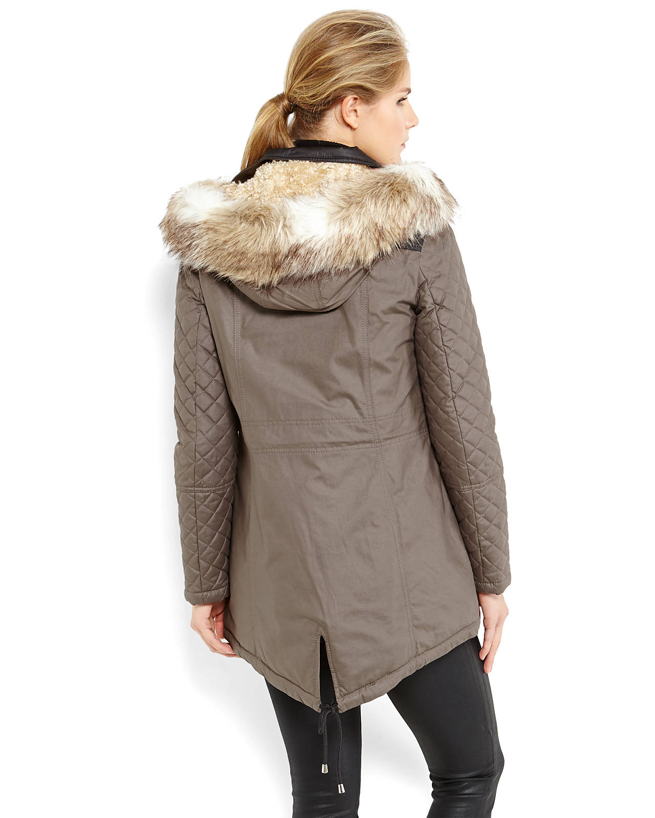 laundry by shelli segal faux fur hooded jacket