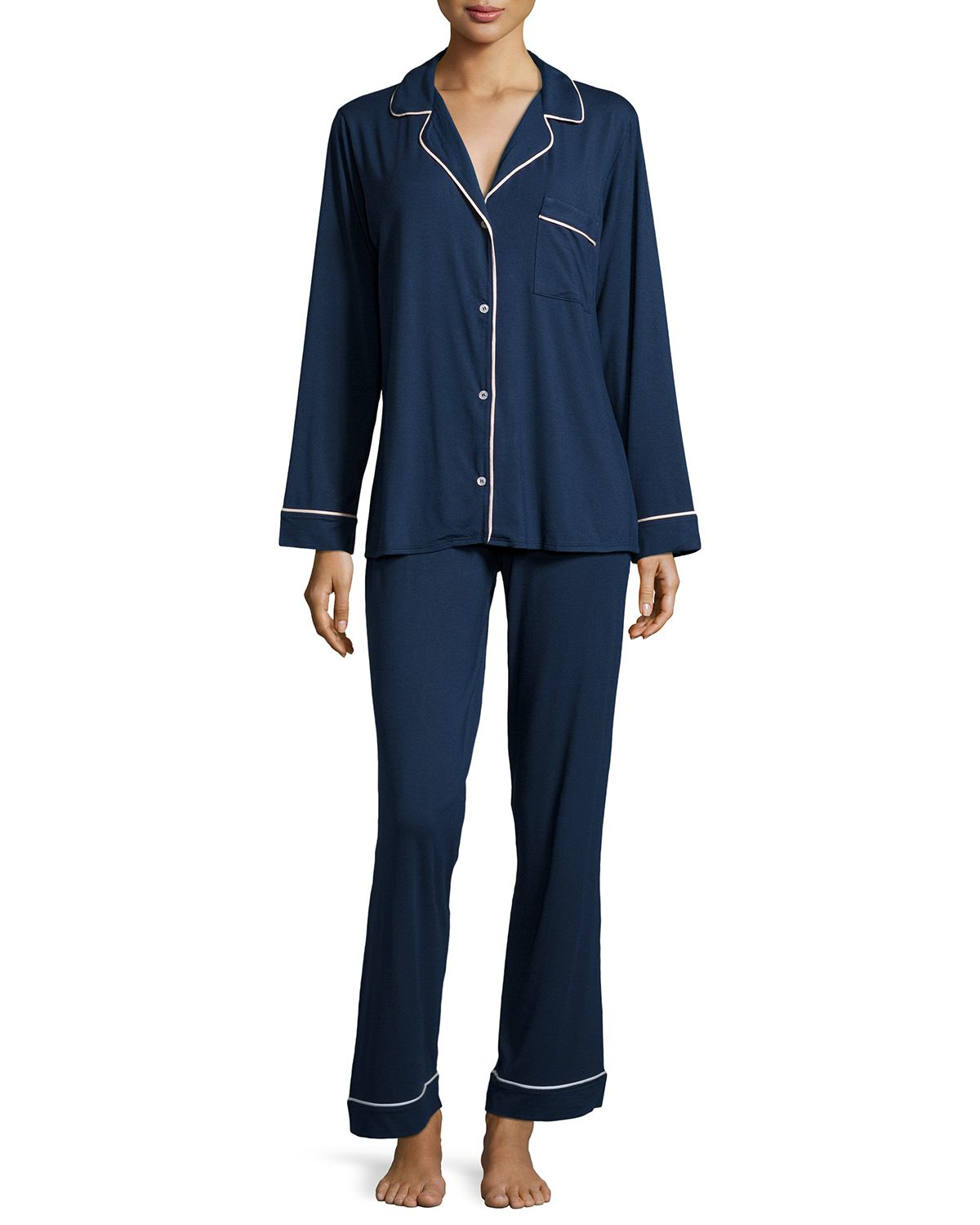 Lyst - Eberjey Gisele Long Pajama Set in Blue - Save 55%
