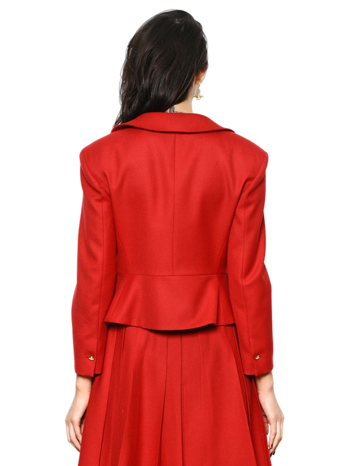 Lyst Vivienne Westwood Wool Twill and Cotton Velvet Jacket in Red