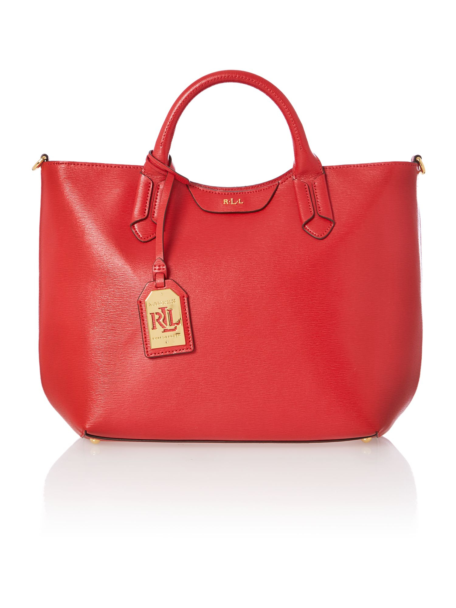 Lauren by ralph lauren Red Large Tate Convertible Tote Bag in Red | Lyst