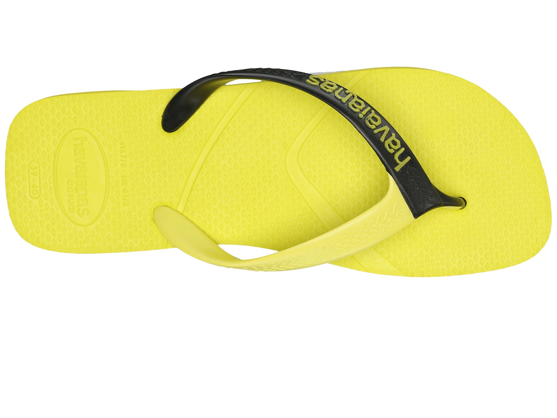 havaianas yellow flip flops