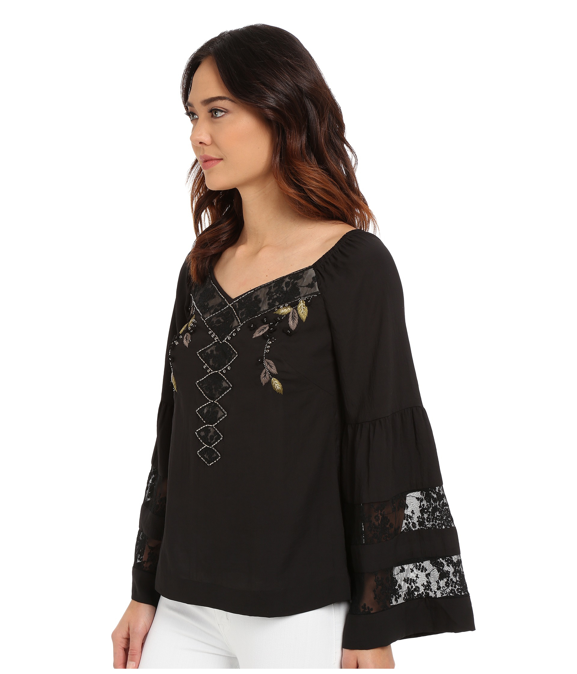 Lyst - Nanette Lepore Poet Blouse in Black