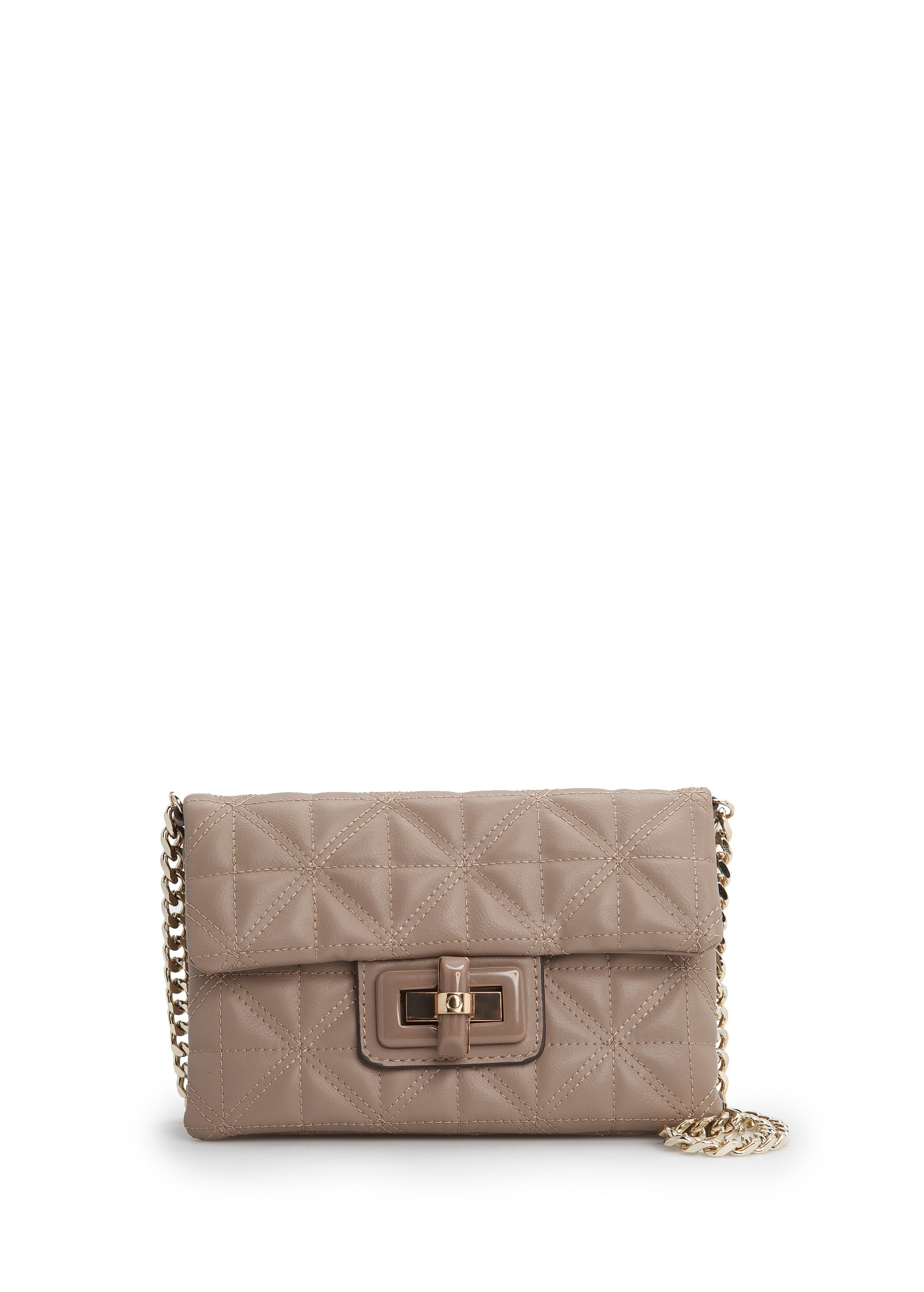 Mango Quilted Small Shoulder Bag in Beige | Lyst