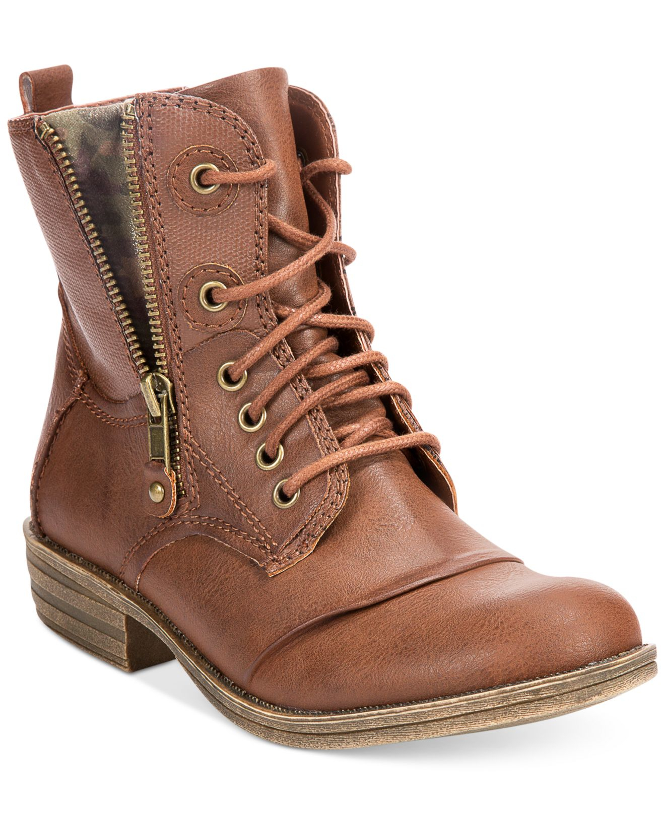 Lyst American Rag Bunkker Short Combat Booties in Brown