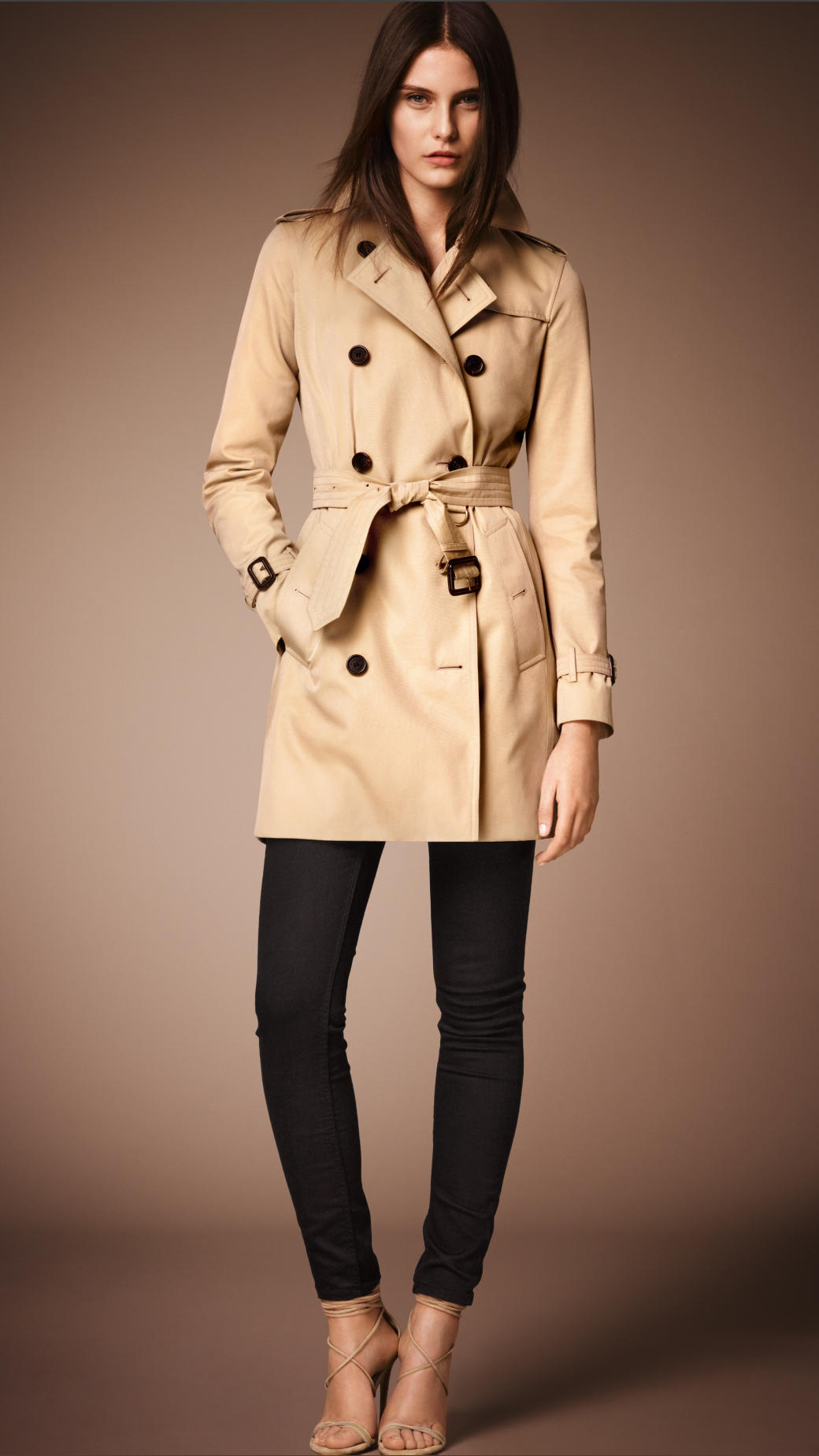 Burberry The Kensington - Mid-length Heritage Trench Coat in Brown - Lyst