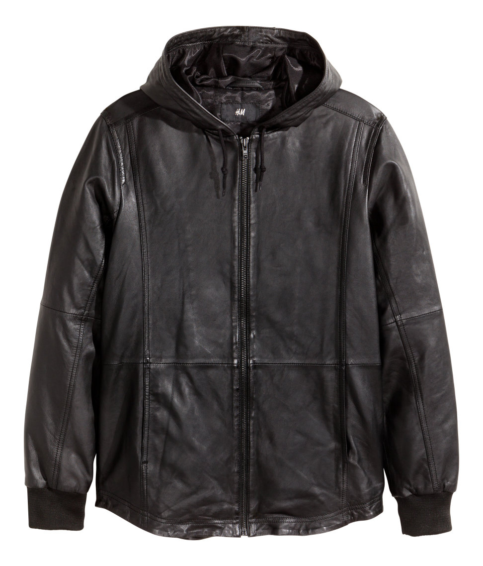 Lyst - H&M Leather Jacket in Black for Men