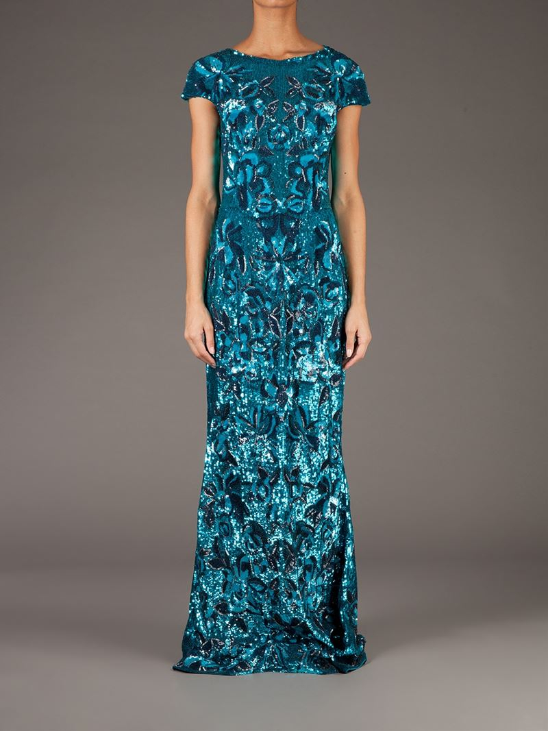 zuhair murad light blue gown