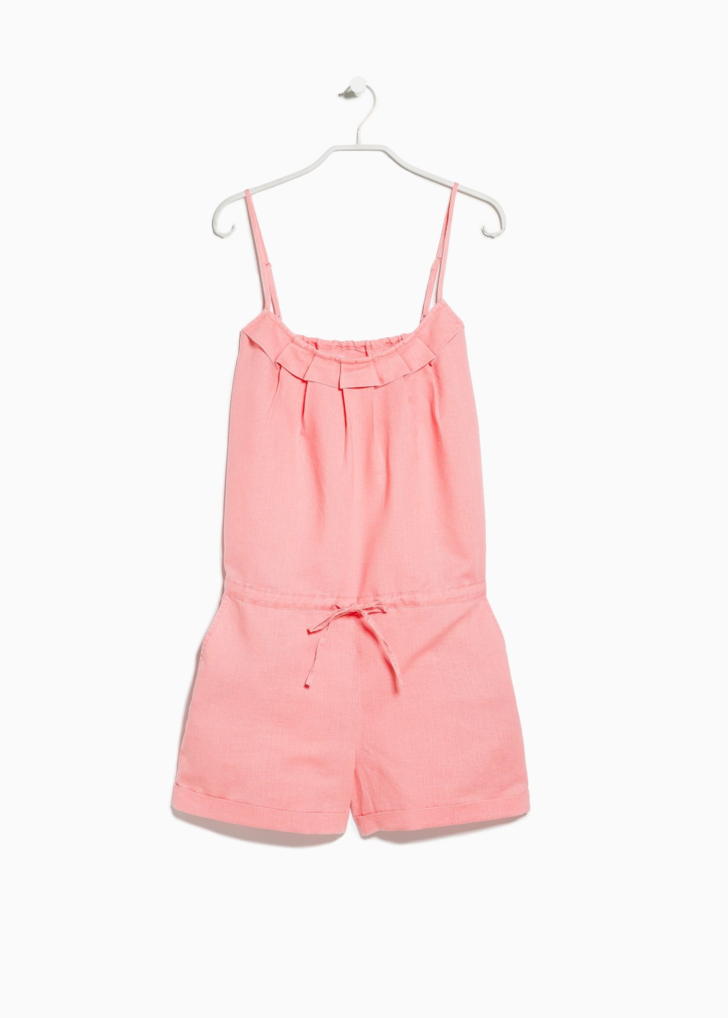 Lyst Mango Spaghetti Strap Short Jumpsuit in Pink