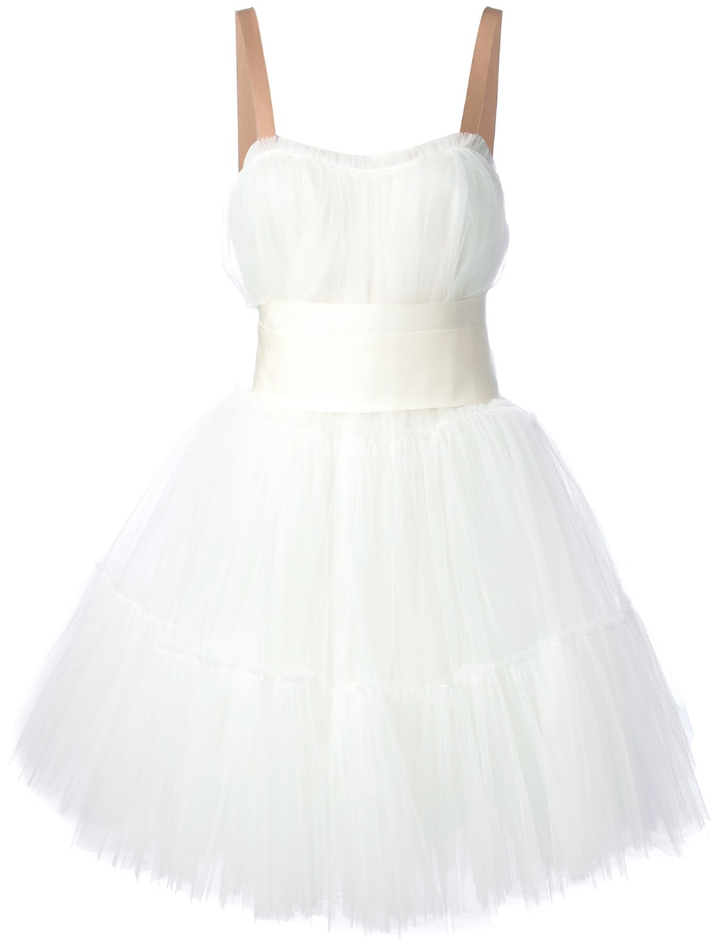 white flare gown
