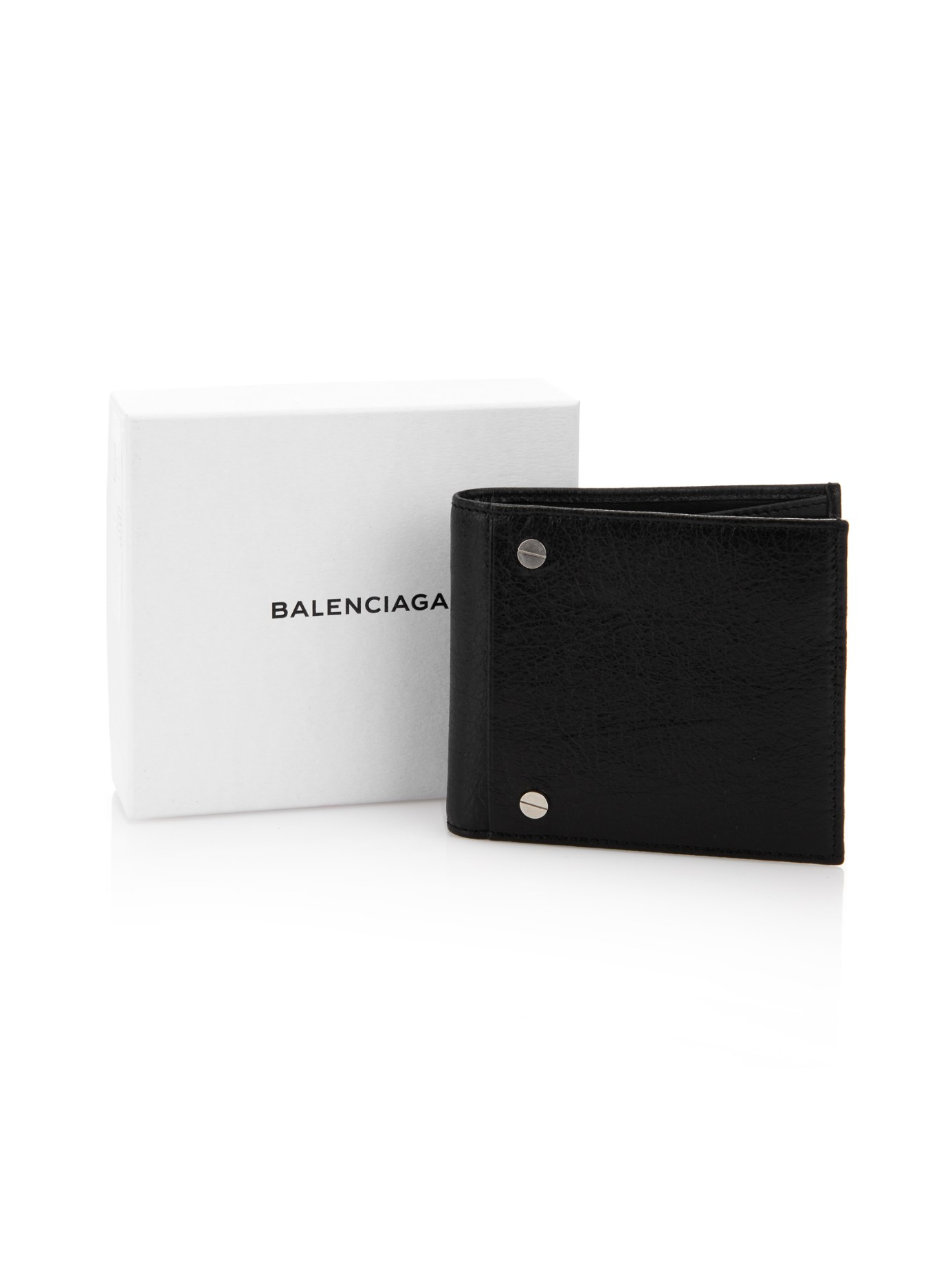 Lyst - Balenciaga Arena Leather Wallet in Black for Men