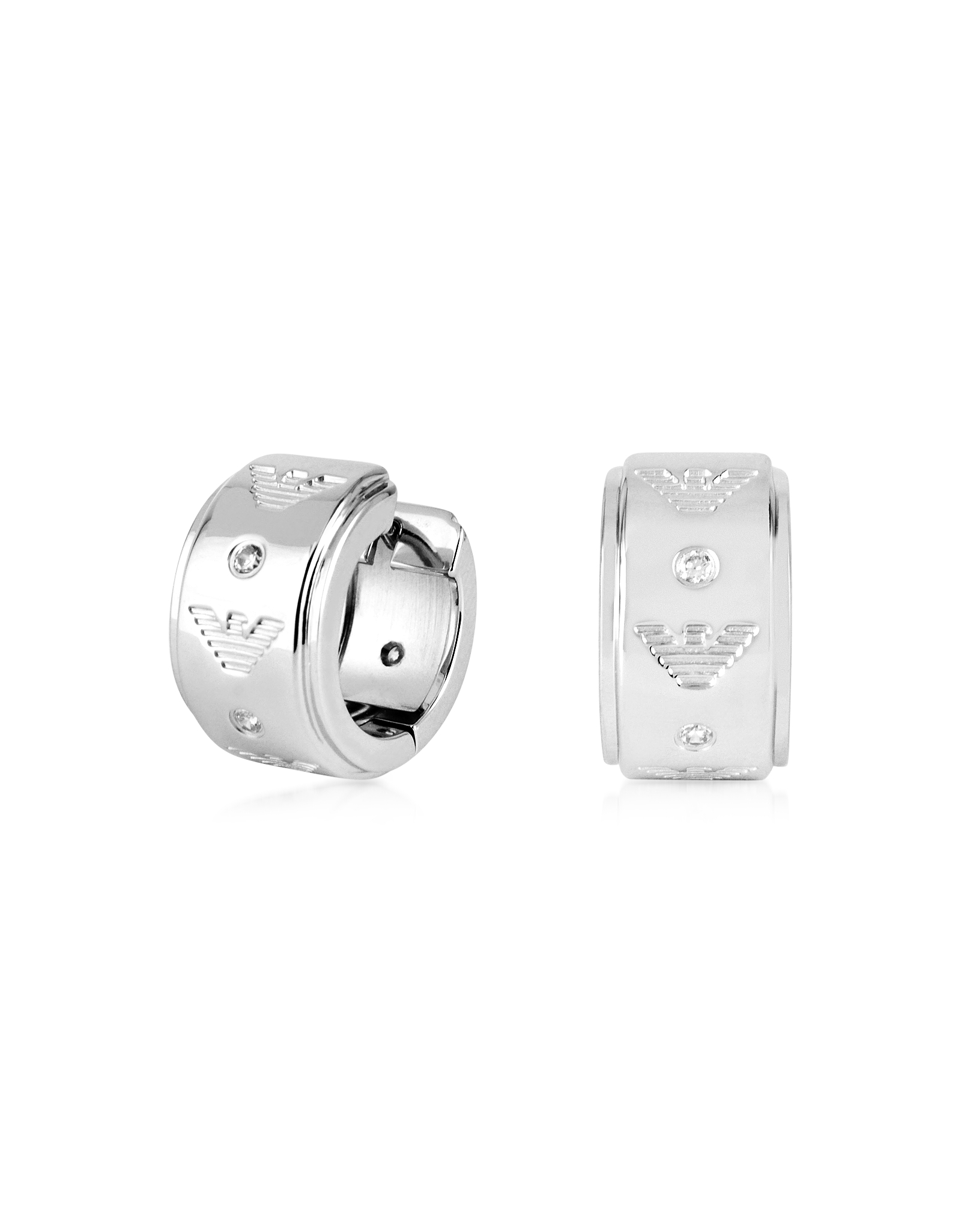 armani earrings silver