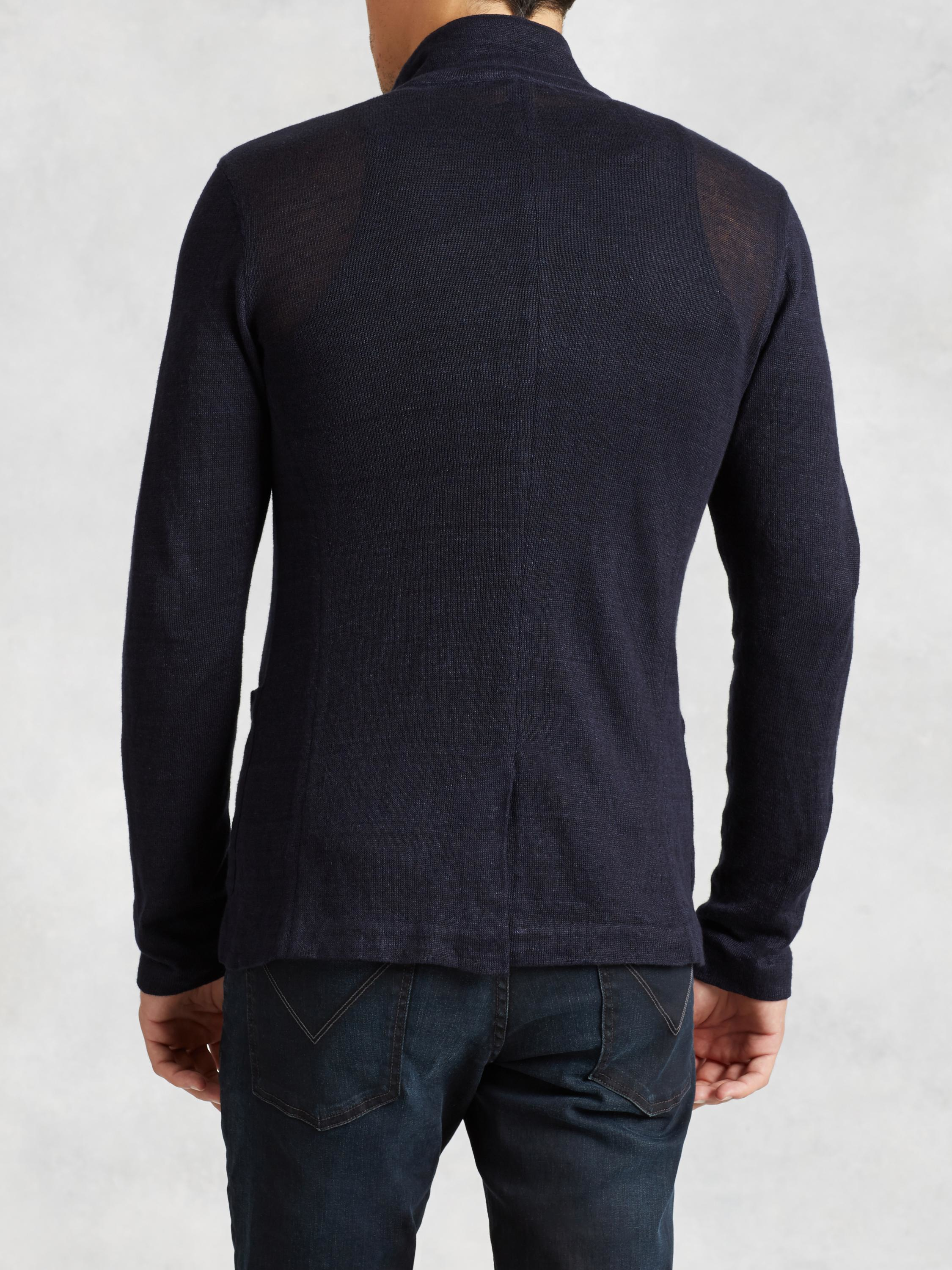 Lyst - John Varvatos Patch Pocket Sweater Blazer in Blue for Men