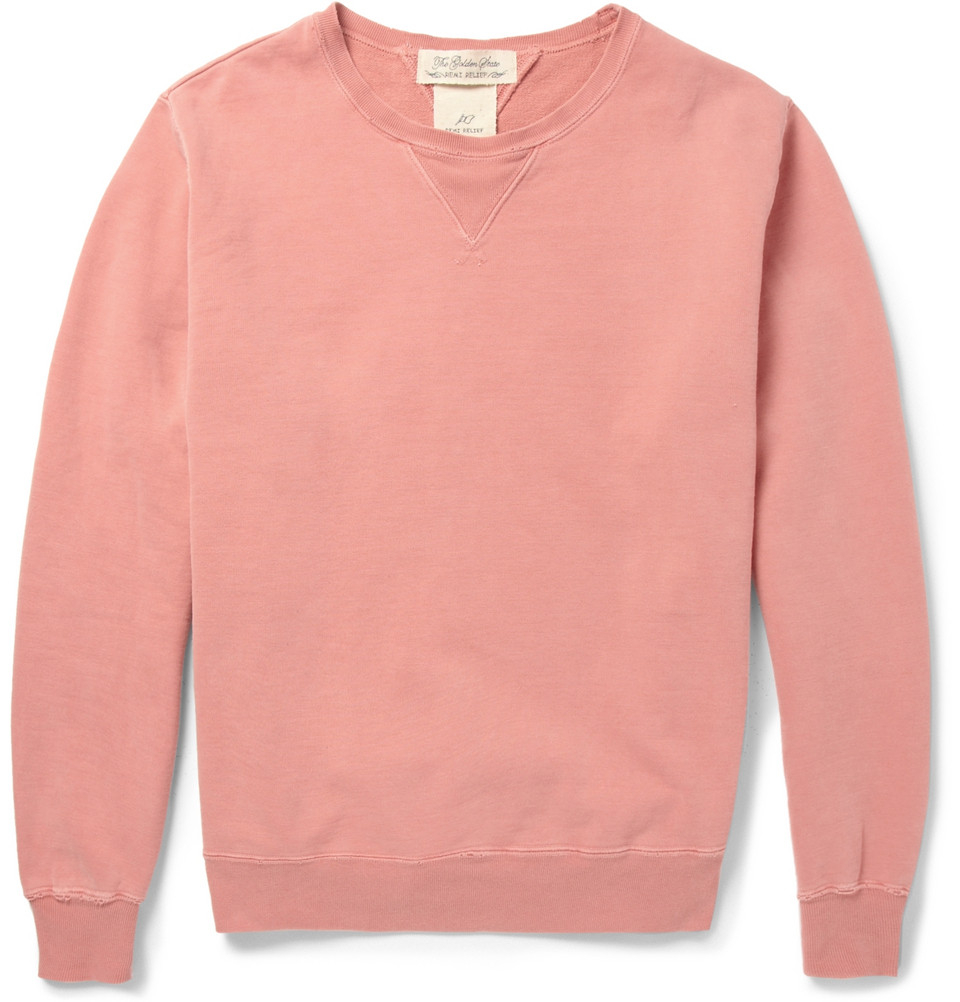 Lyst - Remi Relief Washed Loopback Cotton-Jersey Sweatshirt in Pink for Men