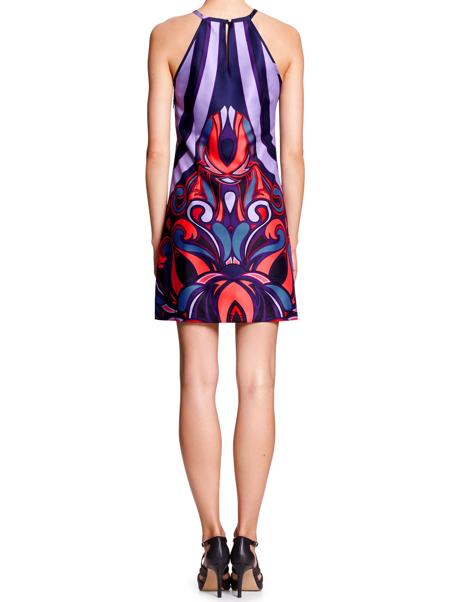 Banana republic Factory Print Halter Dress Warm Combo in Purple (Warm ...