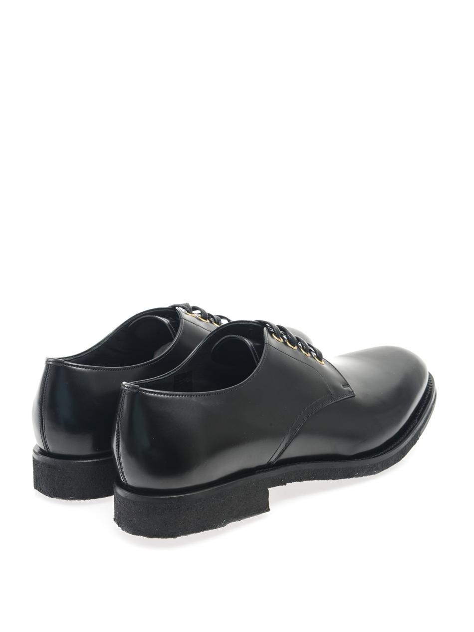 Lyst Cerruti 1881 Crepesole Leather Derby Shoes in Black Lyst Cerruti 1881 Crepesole Leather Derby Shoes in Black