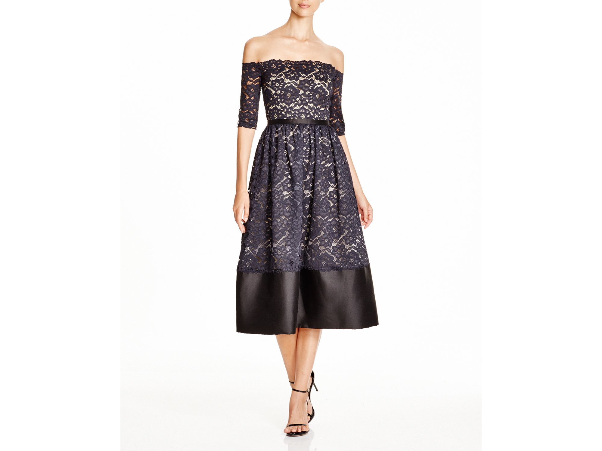 Lyst Ml Monique Lhuillier Lhuiller Off The Shoulder Gallery