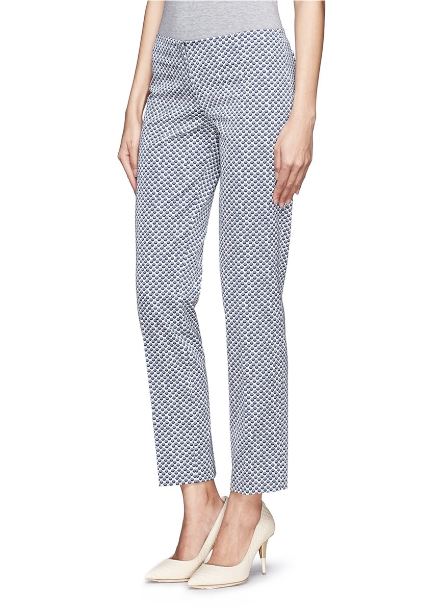 Lyst - Tory Burch Ruth Printed Pants in Blue