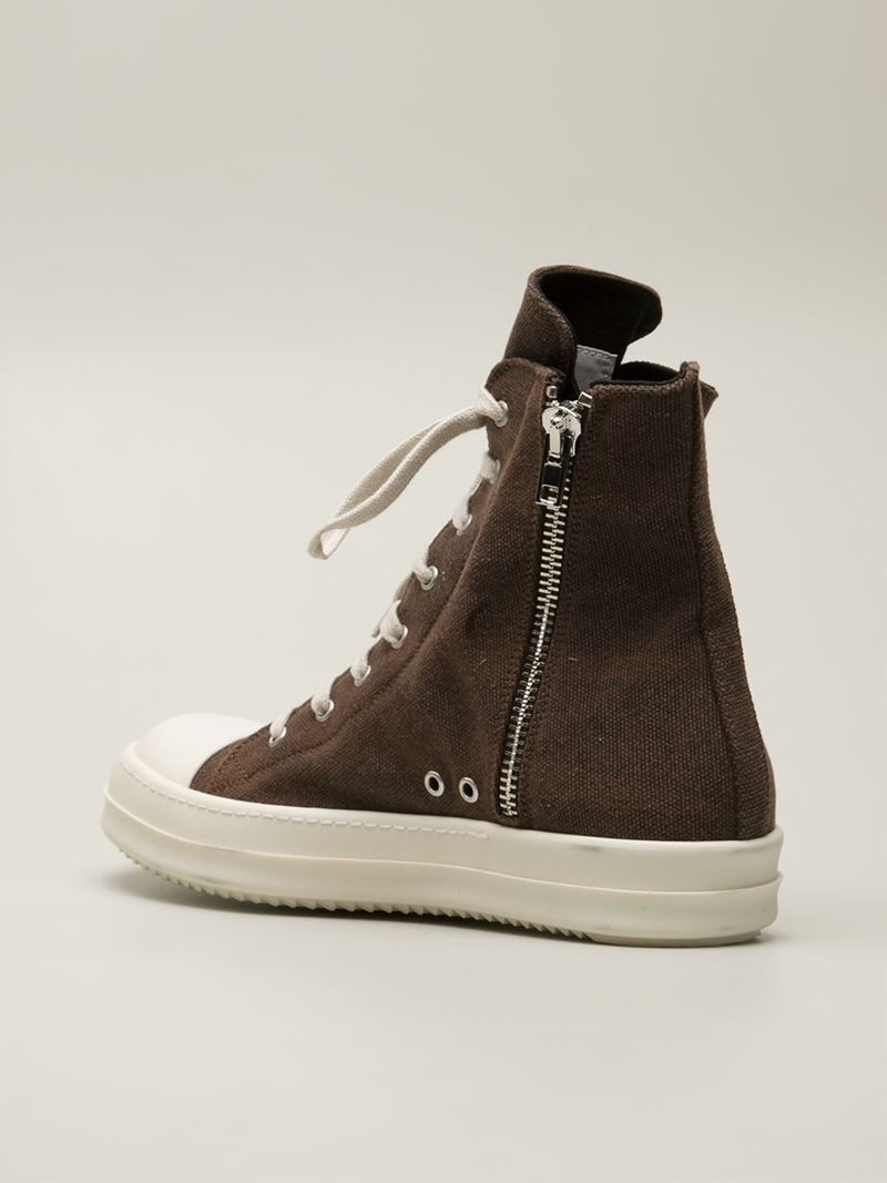 Lyst - Drkshdw By Rick Owens 'Ramones' High Top Trainers in Brown for Men