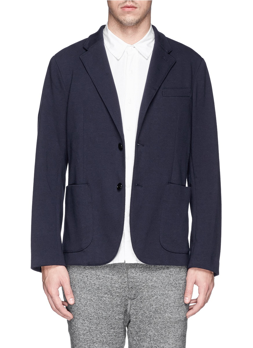 Lyst - Nlst Cotton Jersey Knit Blazer in Blue for Men