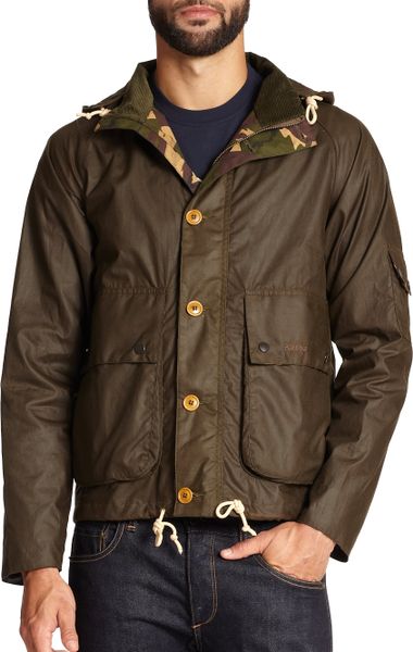 Barbour Overland Waxed Cotton Jacket in Green for Men (olive) | Lyst