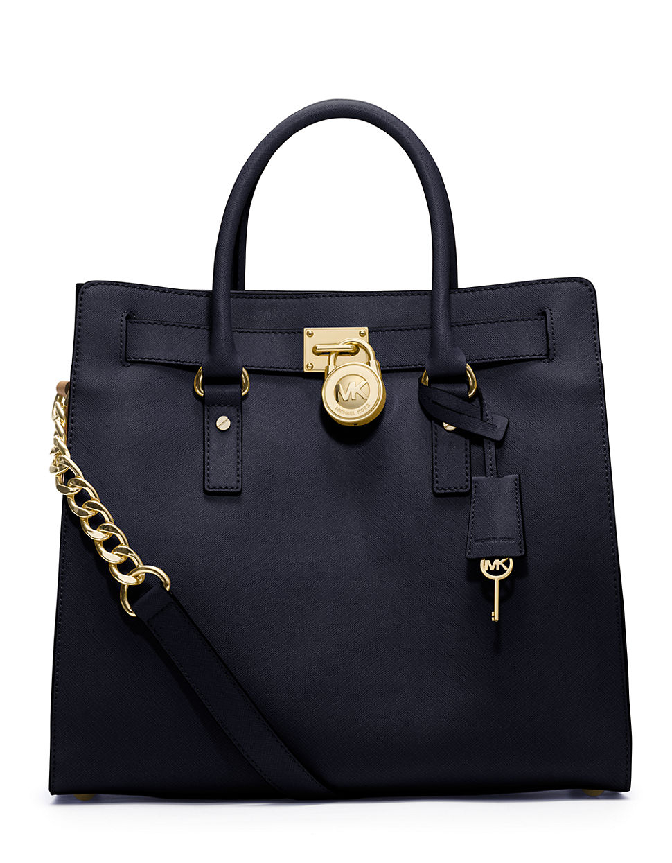 Michael michael kors Large Hamilton Saffiano Tote in Blue (navy) | Lyst