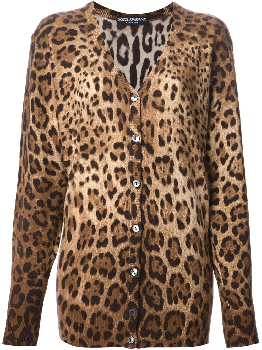 Lyst Dolce Gabbana Leopard Print Cardigan