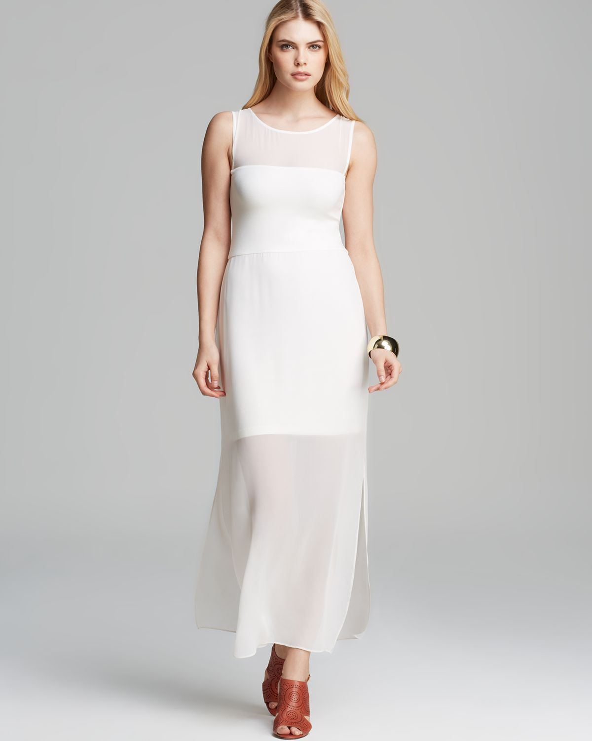 vince camuto white chiffon overlay maxi dress maxi dresses product 1 18351408 0 806315060 normal