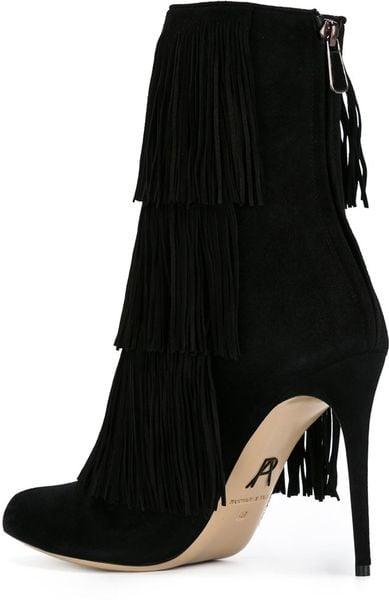 Paul Andrew | Black Fringed Stiletto Boots | Lyst