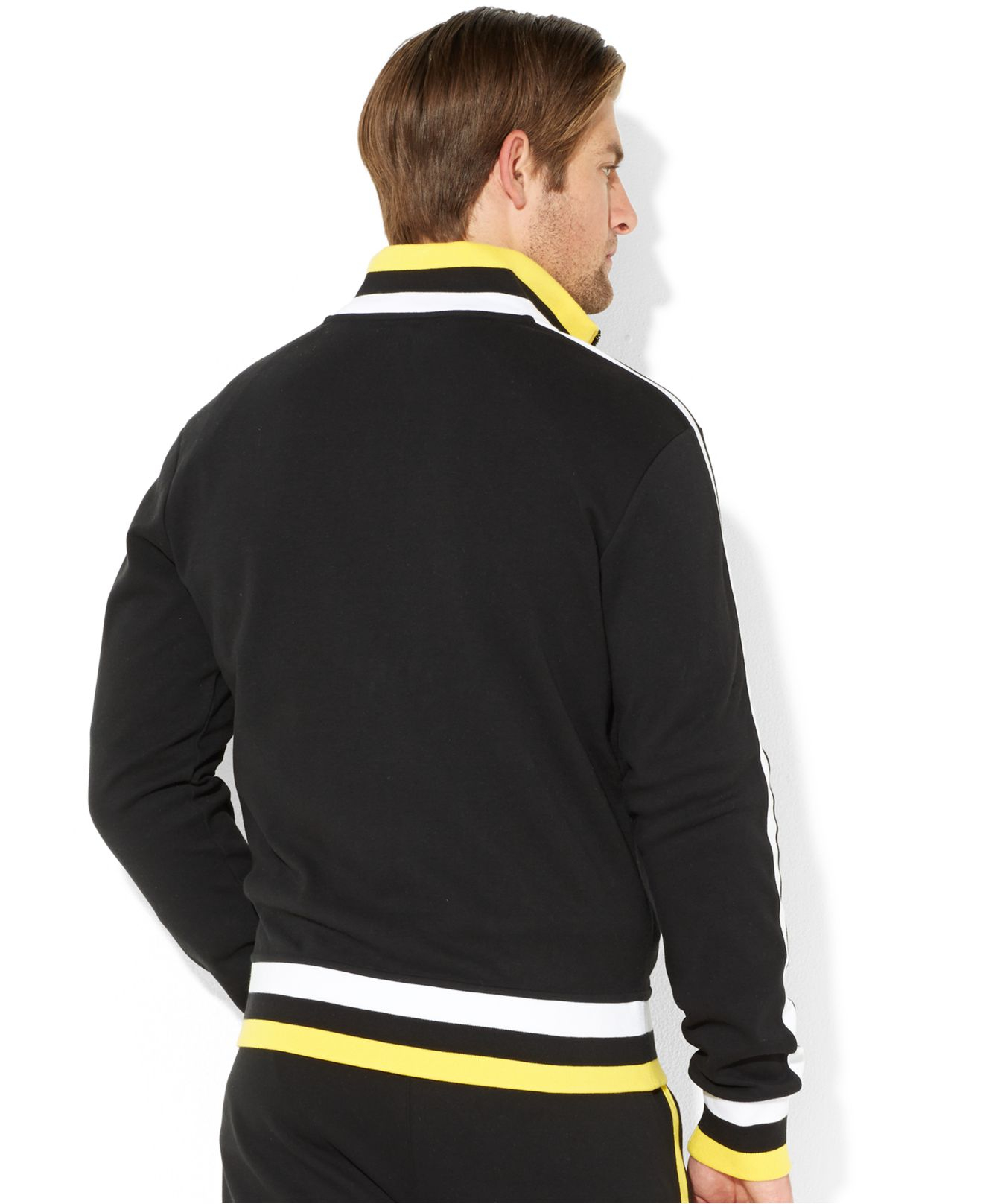 black polo track jacket