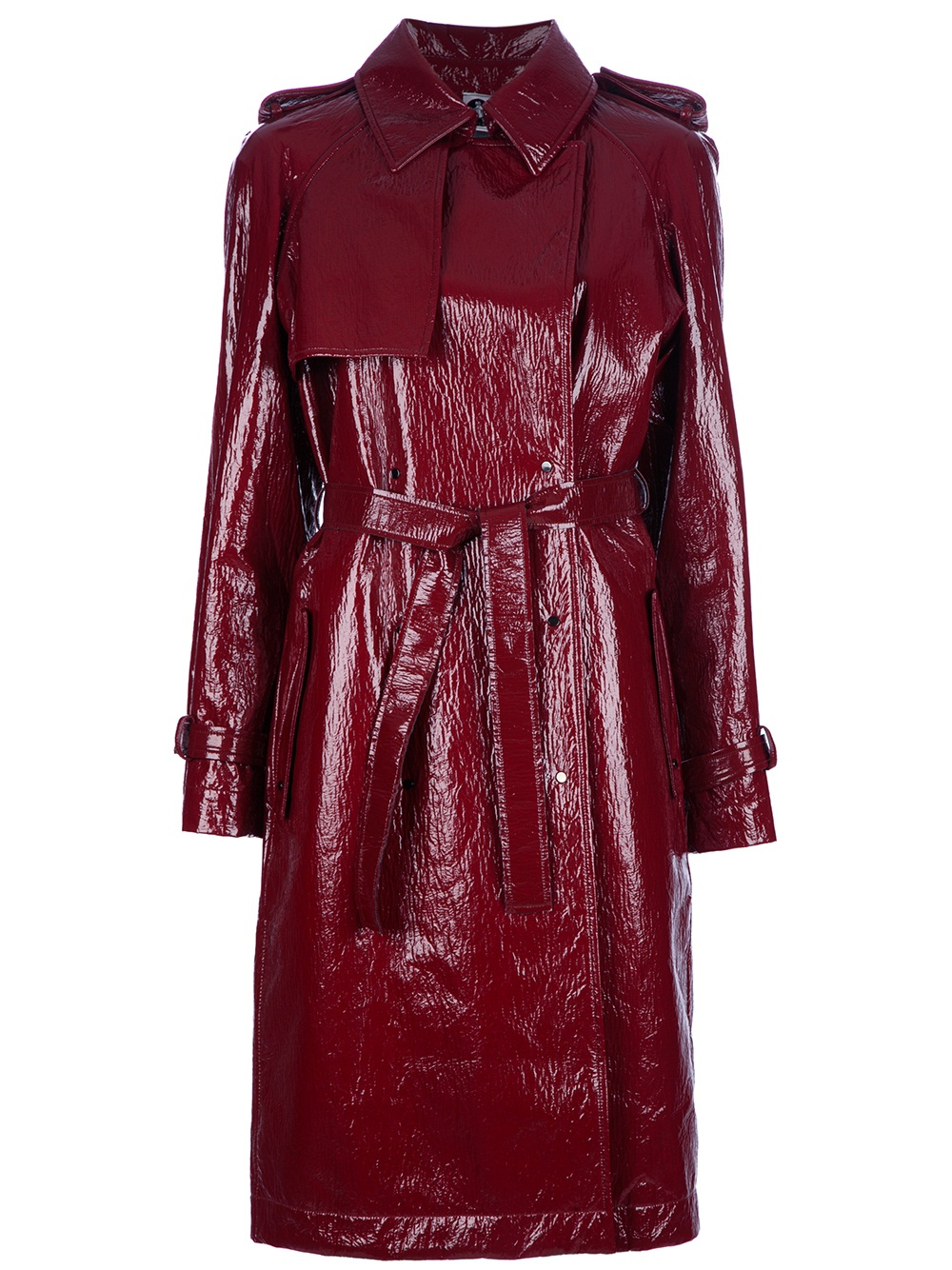Lyst - Lanvin Shiny Finish Trench Coat in Red