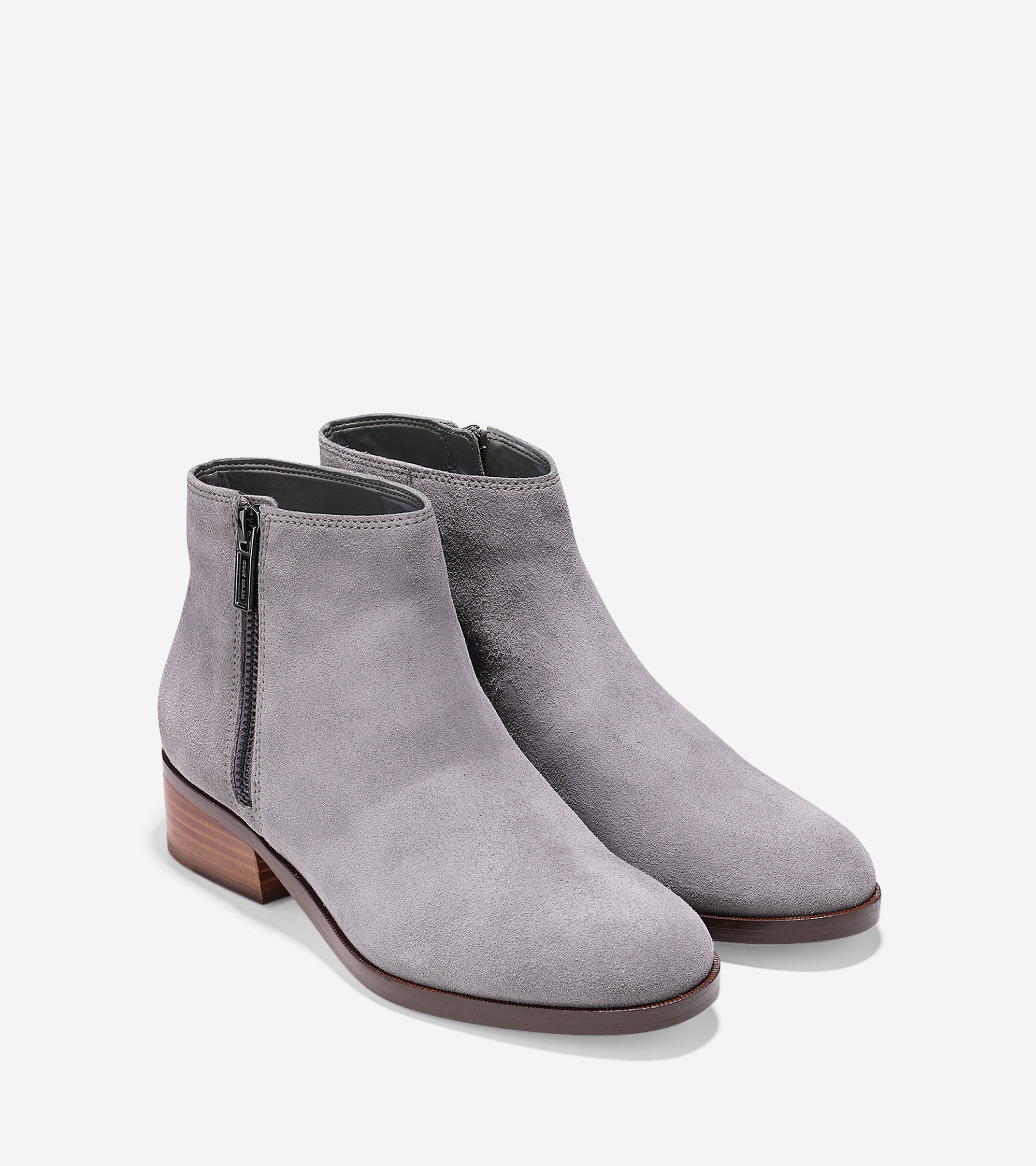 cole haan gray suede boots