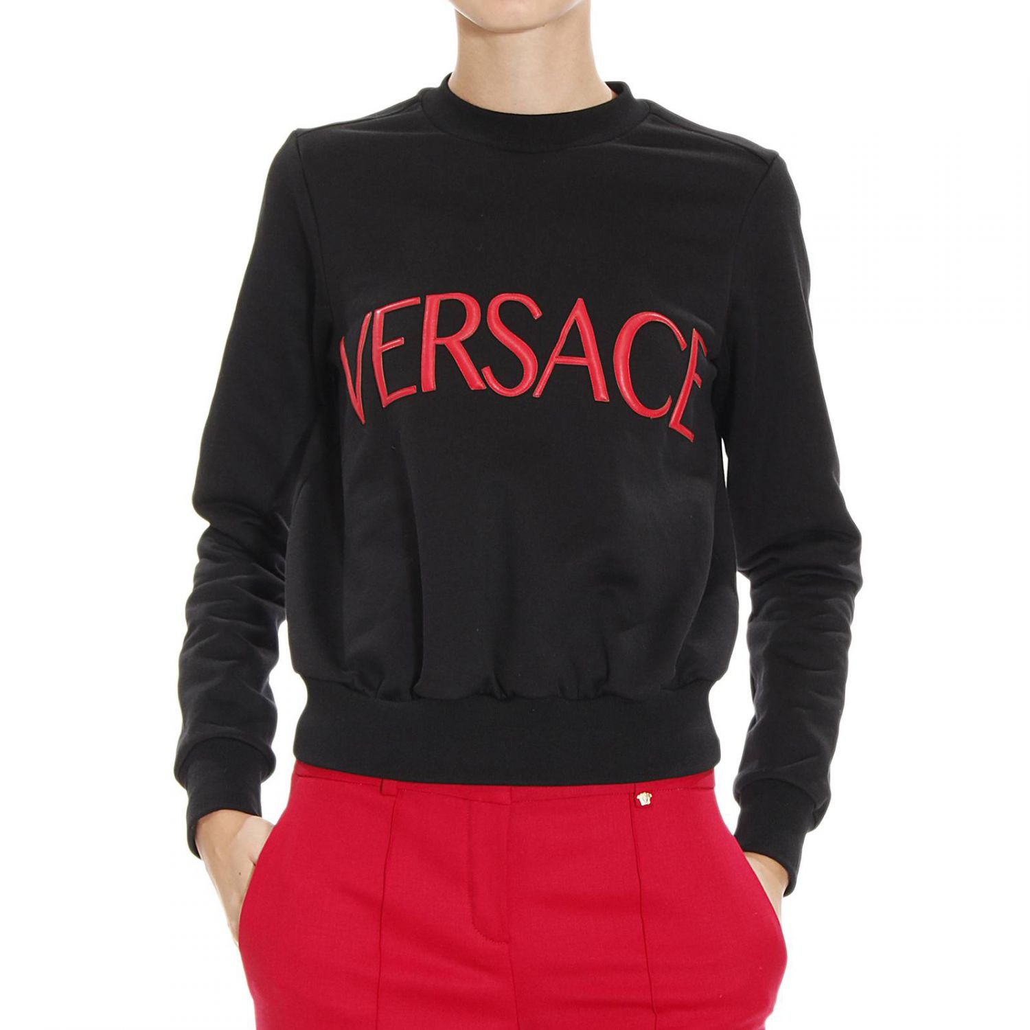 Versace Sweater Woman in Black | Lyst