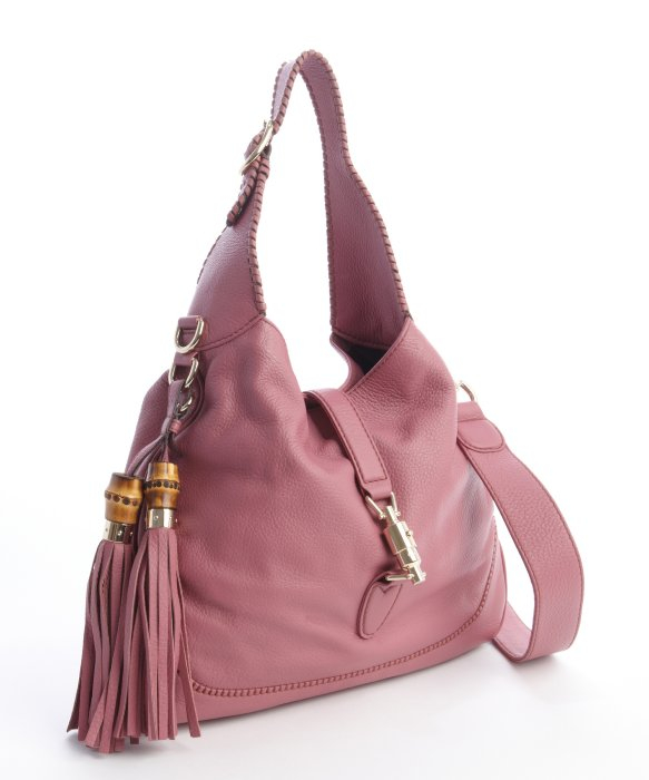 Lyst - Gucci Dark Rose Leather New Jackie Fringe Hobo in Pink
