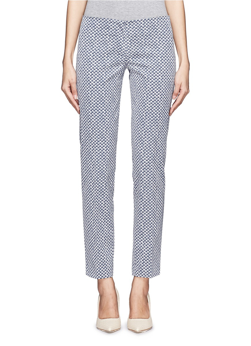 Lyst - Tory Burch Ruth Printed Pants in Blue