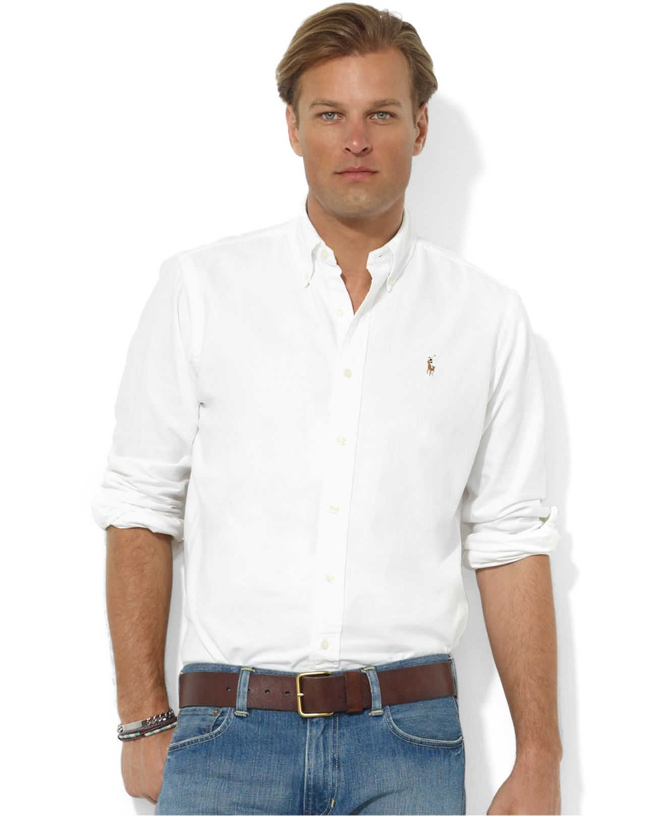 white oxford shirt men's