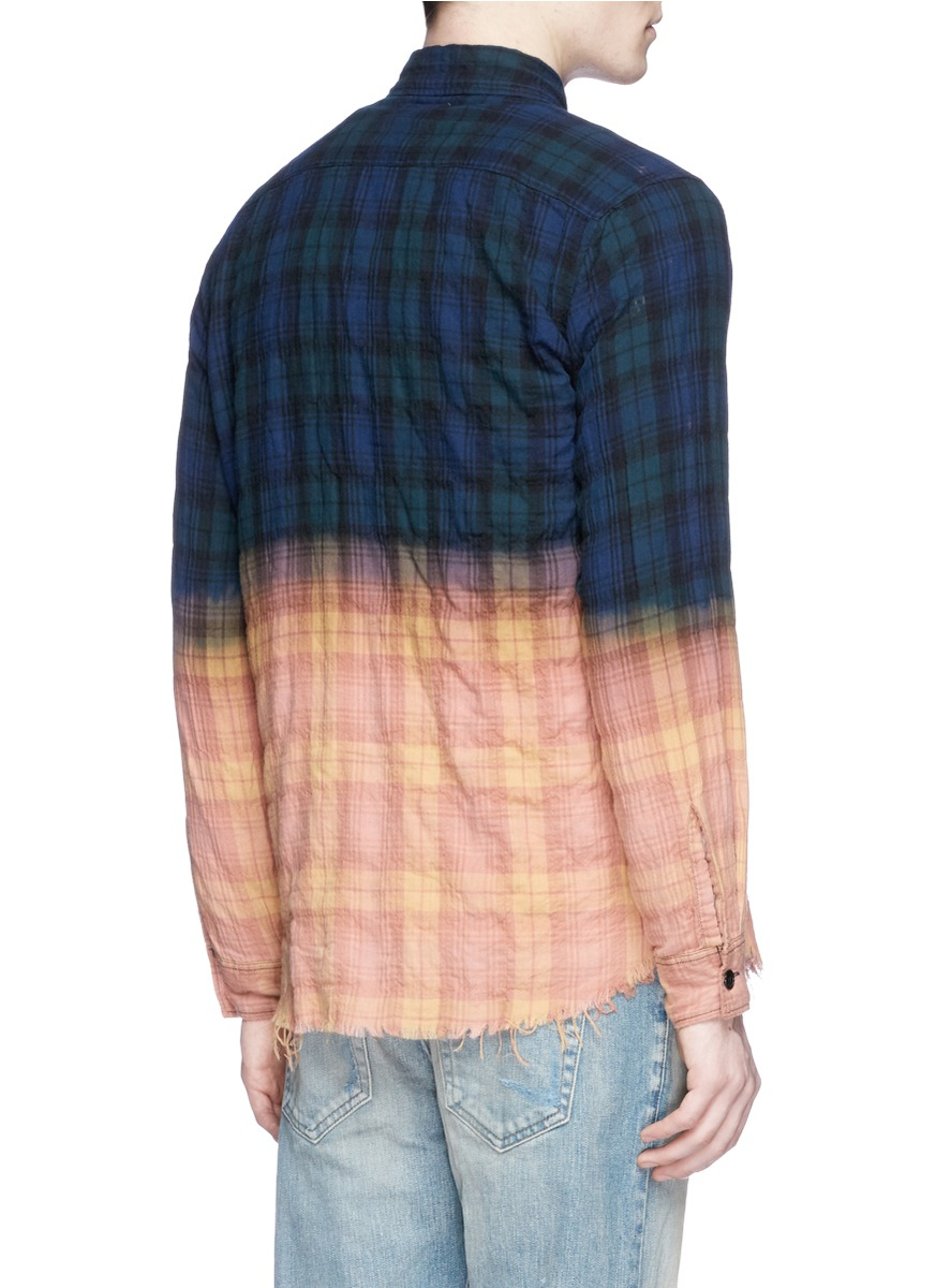 flannel and tie dye shirt