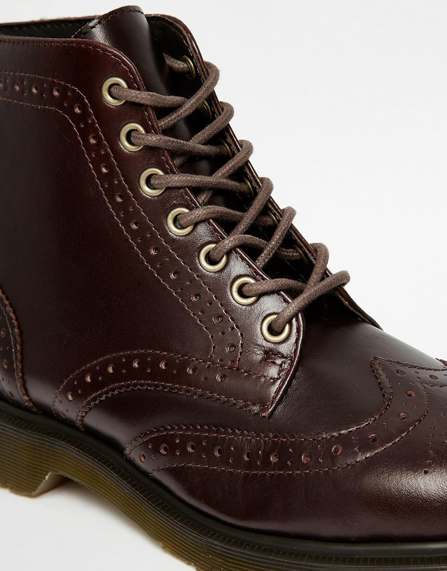 Dr. martens Affleck Brogue Boots in Brown for Men Lyst