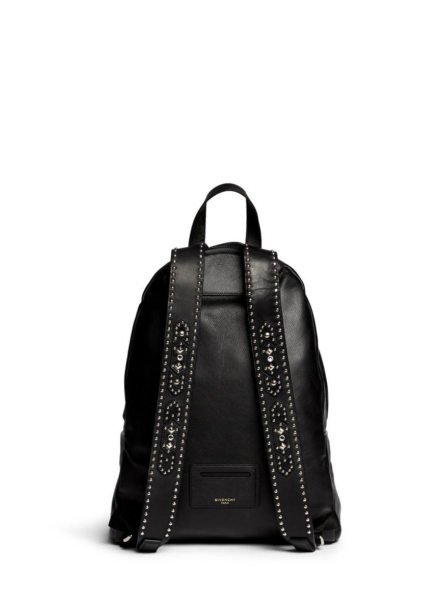 Lyst - Givenchy Stud Shoulder Strap Leather Backpack in Black for Men