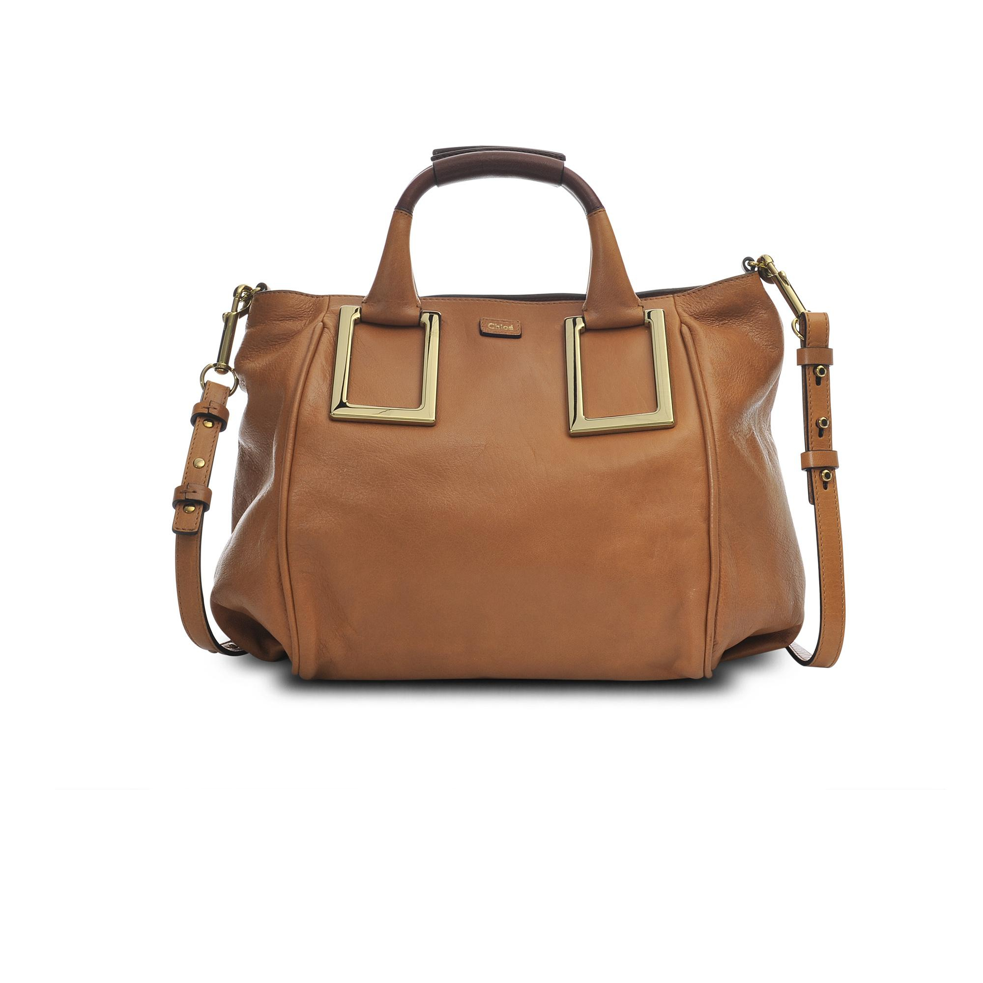 Chlo Ethel Leather Shoulder Bag in Brown (nutmeg) | Lyst  