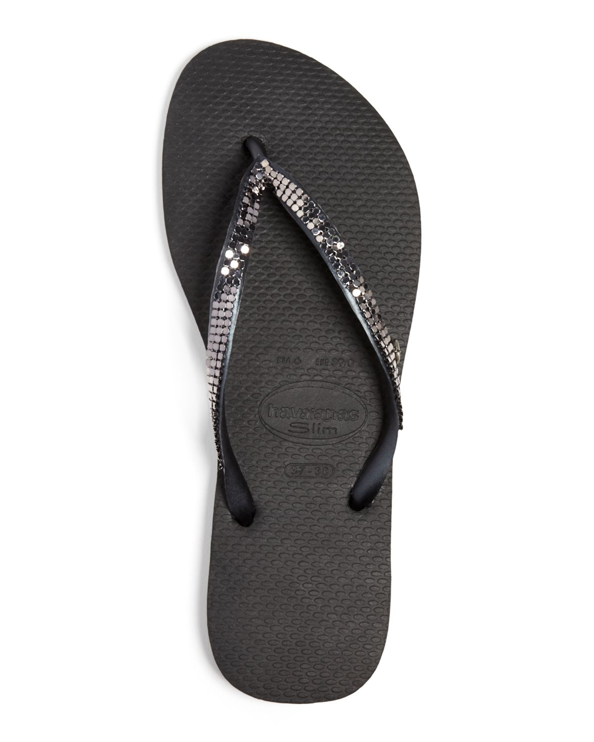 Lyst - Havaianas Flip Flops - Slim Metal Mesh in Black